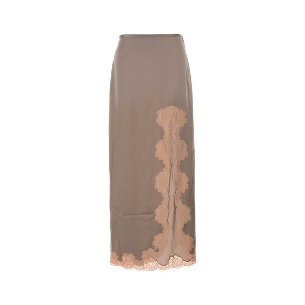 Valentino Garavani Women Dove Grey Satin Skirt